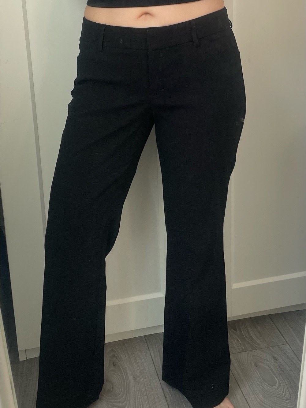 Y2K Ultra Low Rise Express Black Boot Cut Dress Pants